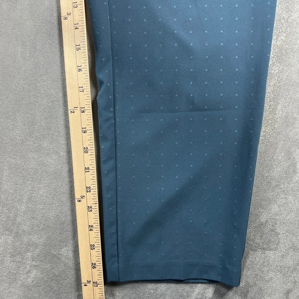 Nike Golf Tour Performance Dri-FIT Pants Womens 12 Blue Tonal Dot Zipper Pockets